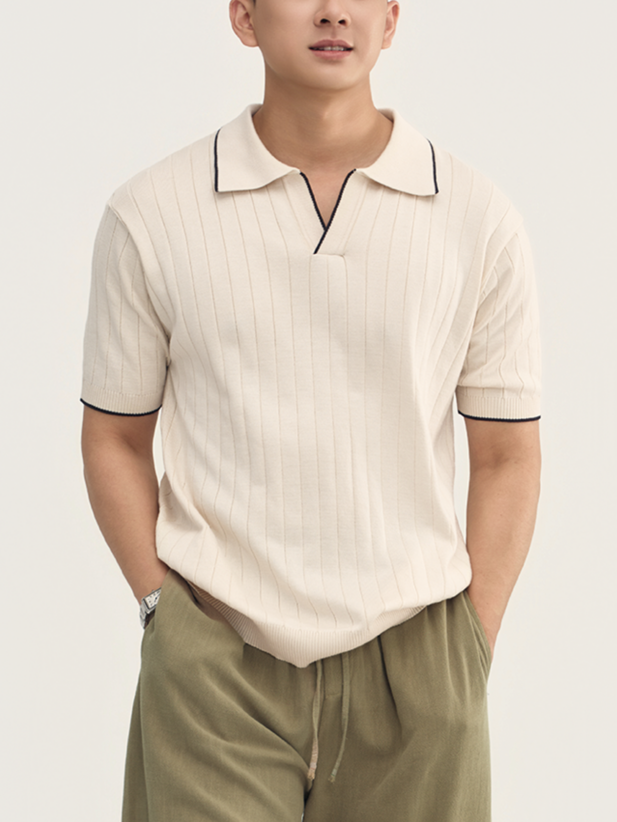 Áo Polo Dệt Kim Pace Sợi Viscose Form Regular
