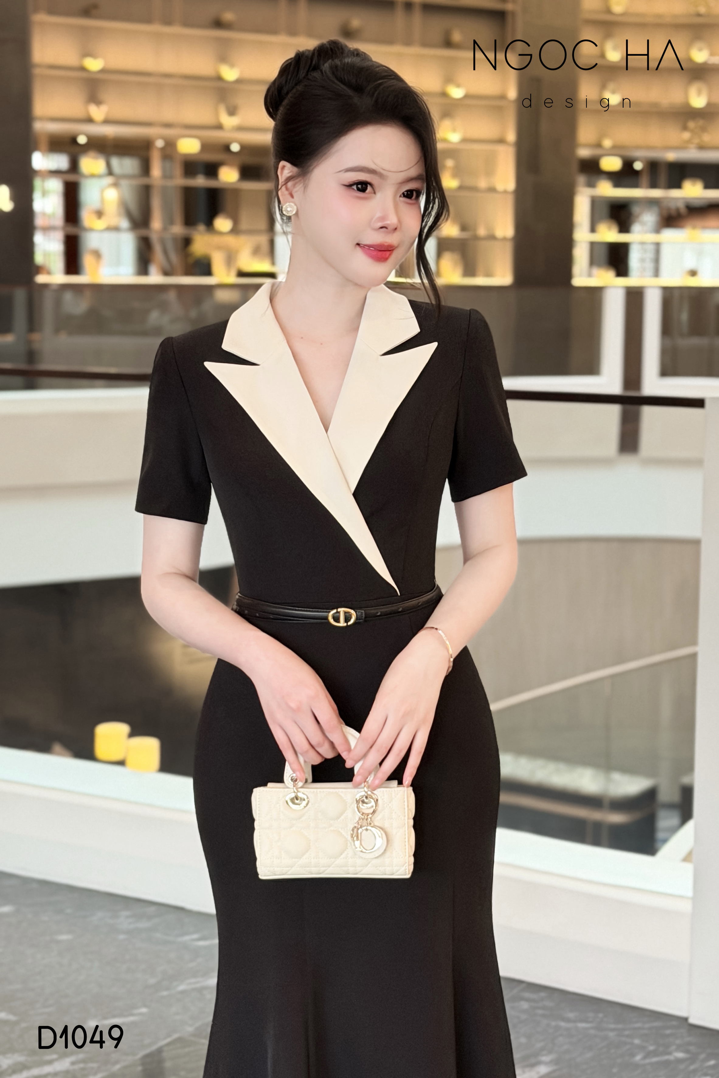 Calista Dress_ Đầm Đuôi Cá Cổ Vest D1049_thumbnail_2