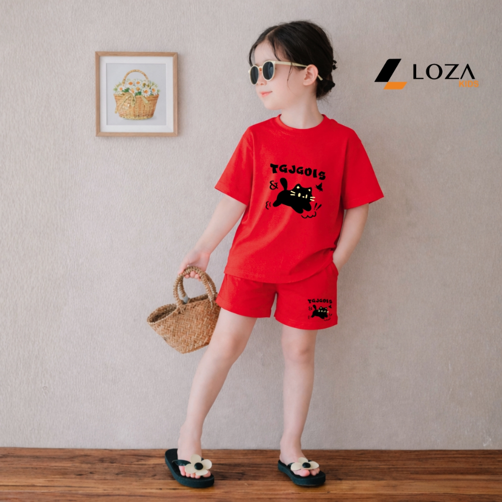 Set bộ bé gái hình mèo đen TGJGOIS - Kids SB652_thumbnail_1
