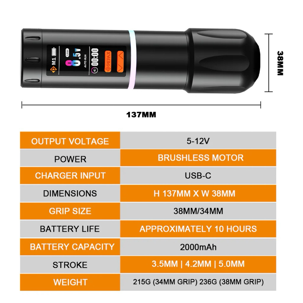 Máy xăm Pepax Leve H3 Wireless Pen Machine (Stroke 4.2mm) - Đập Hộp 🗃️