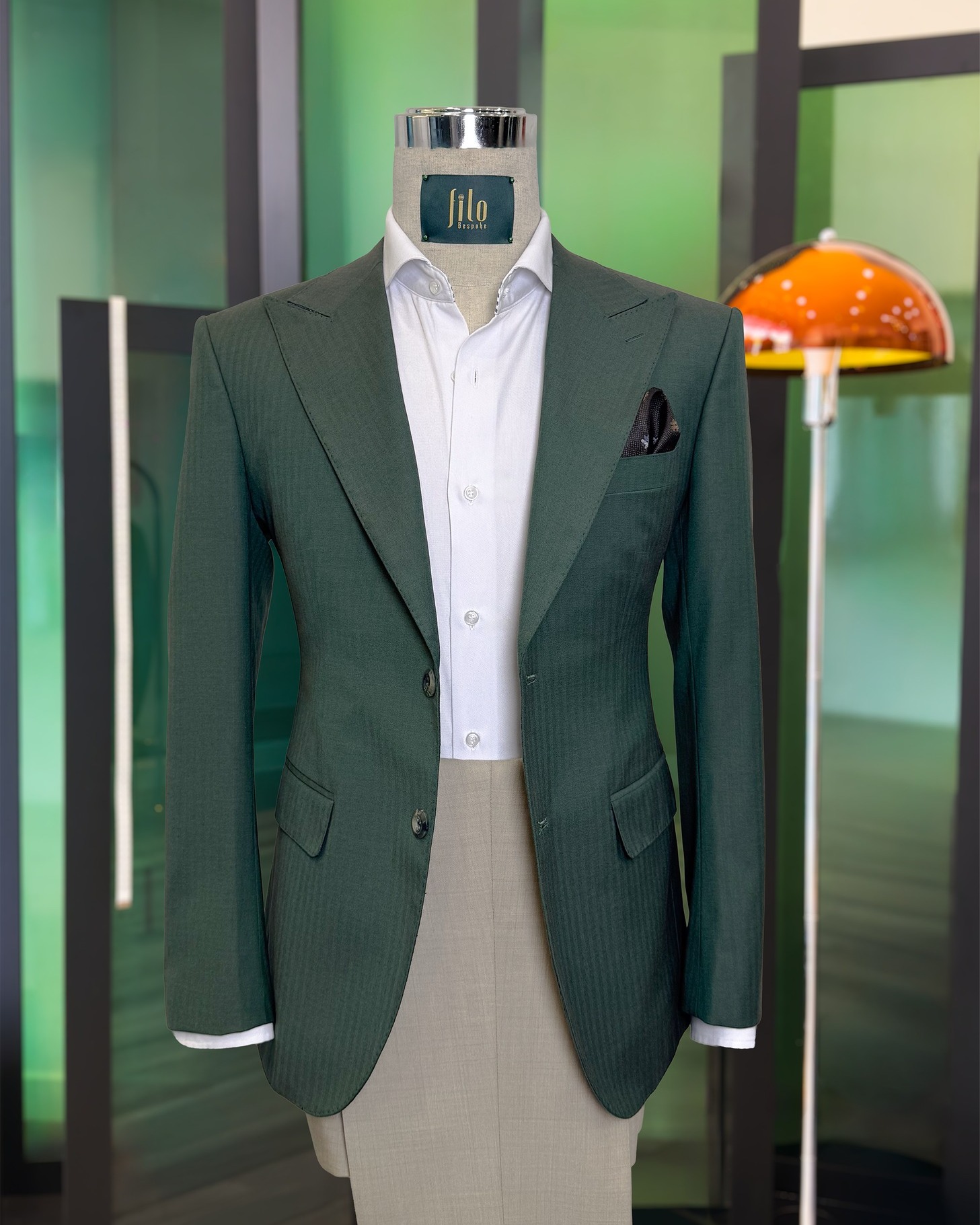 Broken Dark Green - Beige Suit