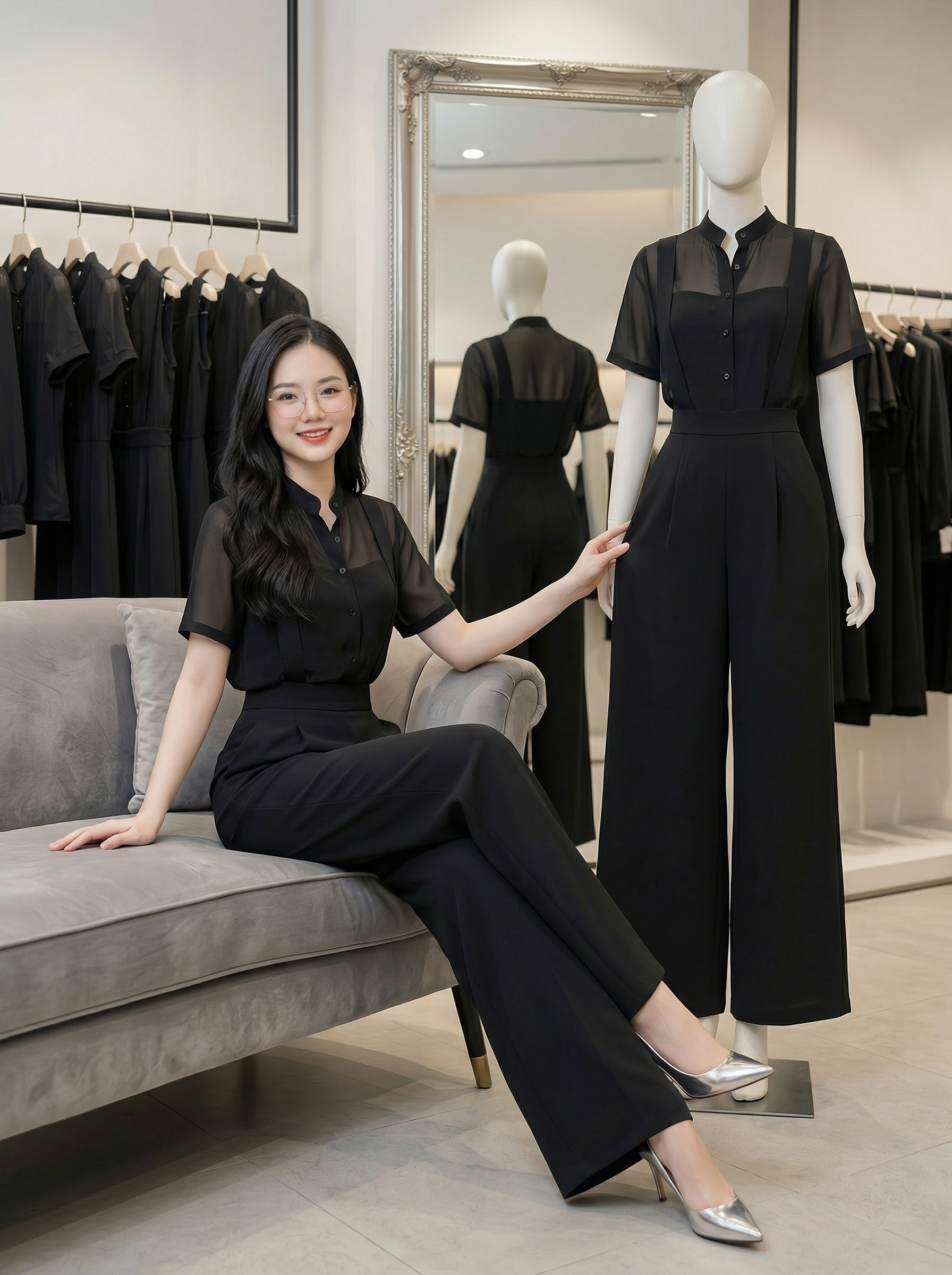 Set đồ bộ áo cổ trụ quần yếm_thumbnail_8