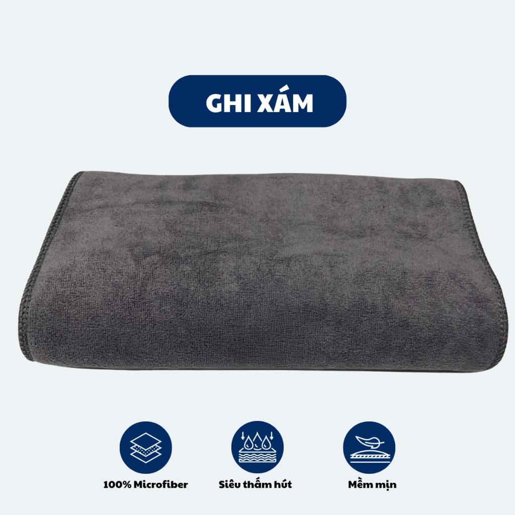 Khăn gội đầu kích thước 35x75cm 100% microfiber mềm mịn siêu thấm hút dùng trong spa, salon tóc, gara ô tô