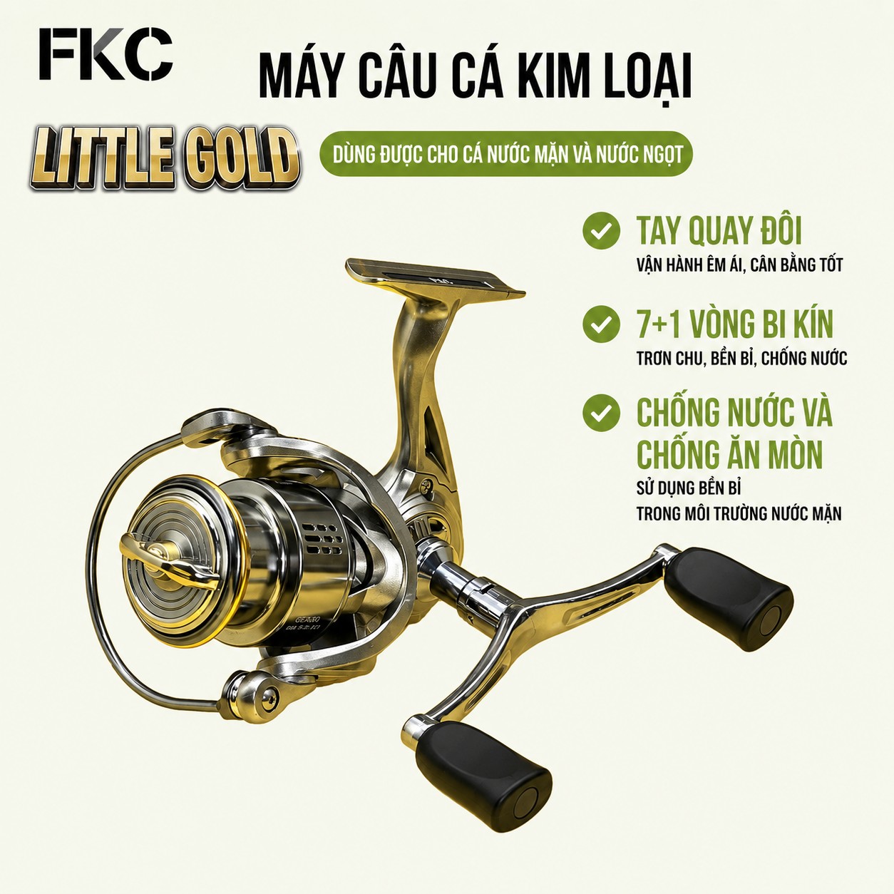 MÁY CÂU GOLDEN FKC TAY QUAY ĐÔI
