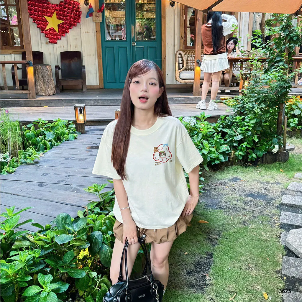 Áo thun nữ form boxy thiết kế hoạt hình thú cưng đáng yêu Miucho 3625_thumbnail_4