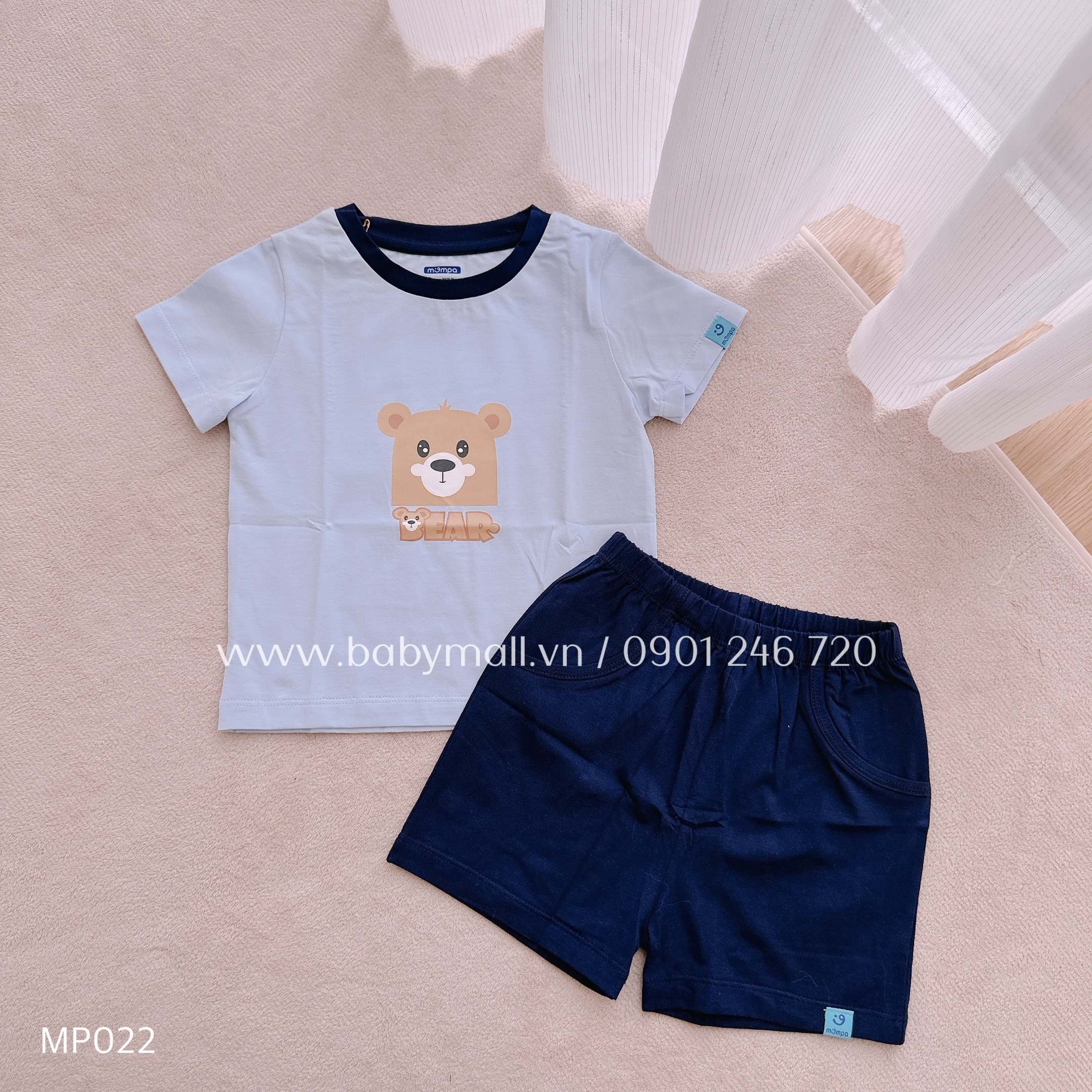 SALE - Bộ Kids cộc GẤU Mompa_thumbnail_1
