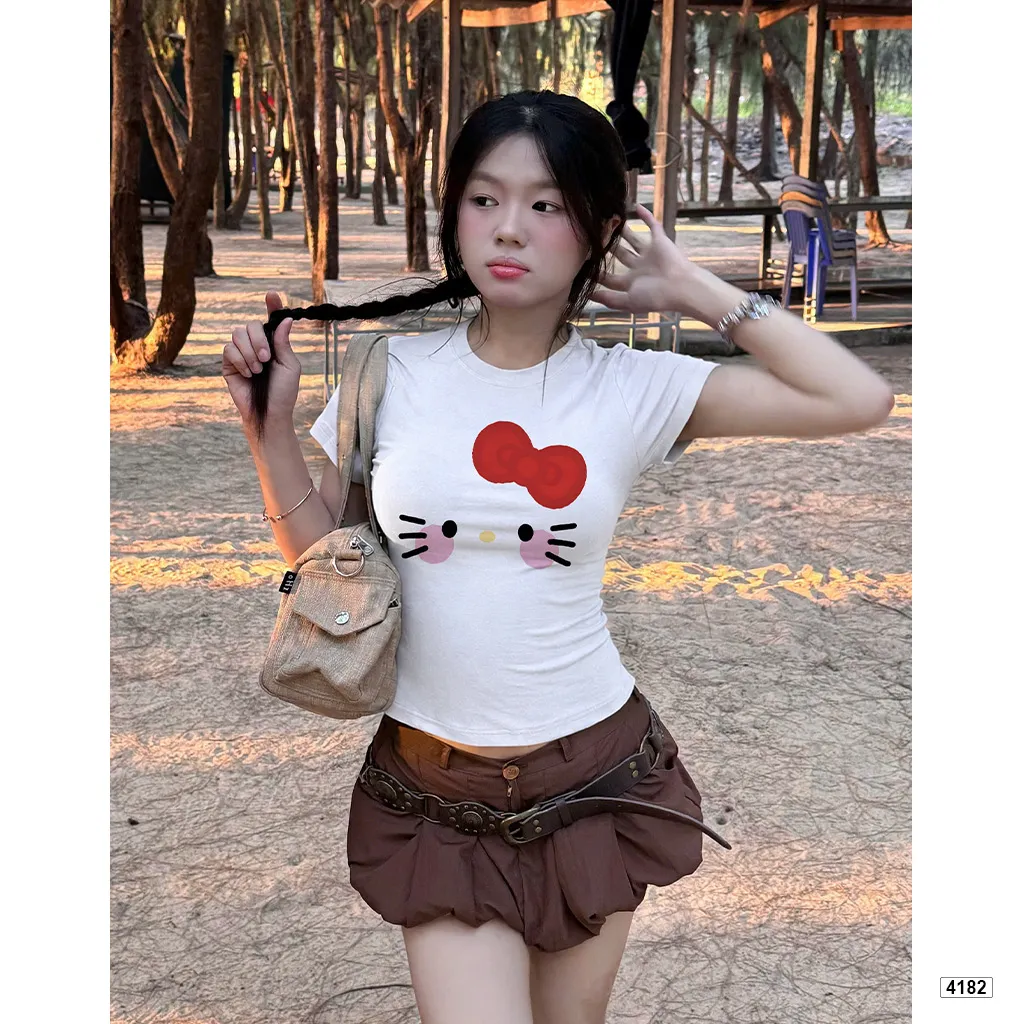 Áo baby tee ôm body Kittie dễ thương Beezy 4182_thumbnail_2