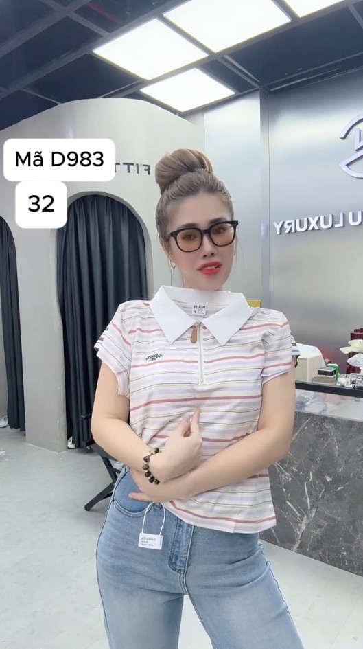 D983 Áo thun dây kéo