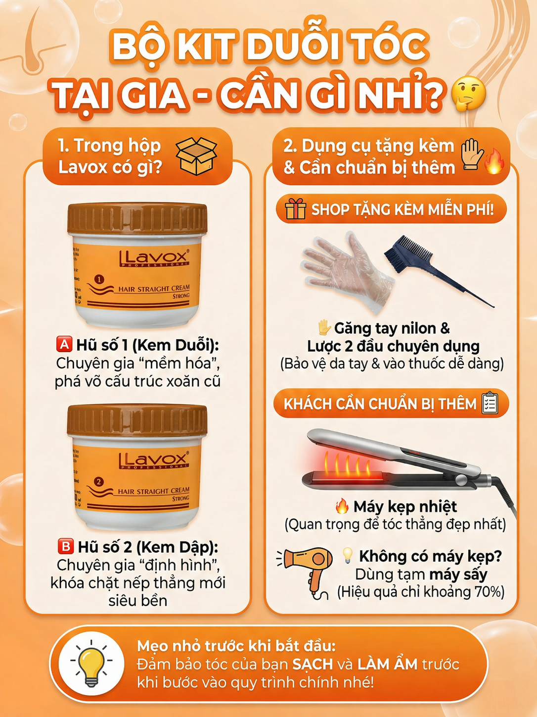 Kem Duỗi Tóc Lavox Professional Strong - Chuẩn Salon Tại Nhà, Hương Thơm Dịu Nhẹ & Tặng Kèm Bộ Dụng Cụ_thumbnail_1