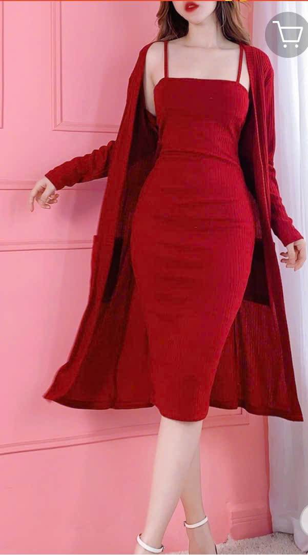 Bodycon Dress with Cardigan Set_thumbnail_1