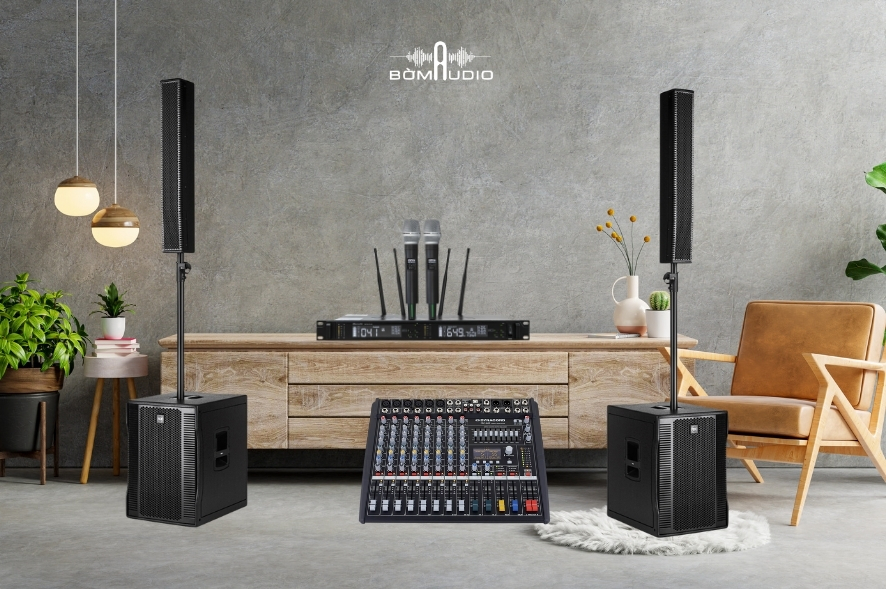 COMBO MIXER DYNACORD CMS 600 + MICRO DBACOUSTIC DB750PLUS + LOA RCF EVOX 12 - B284