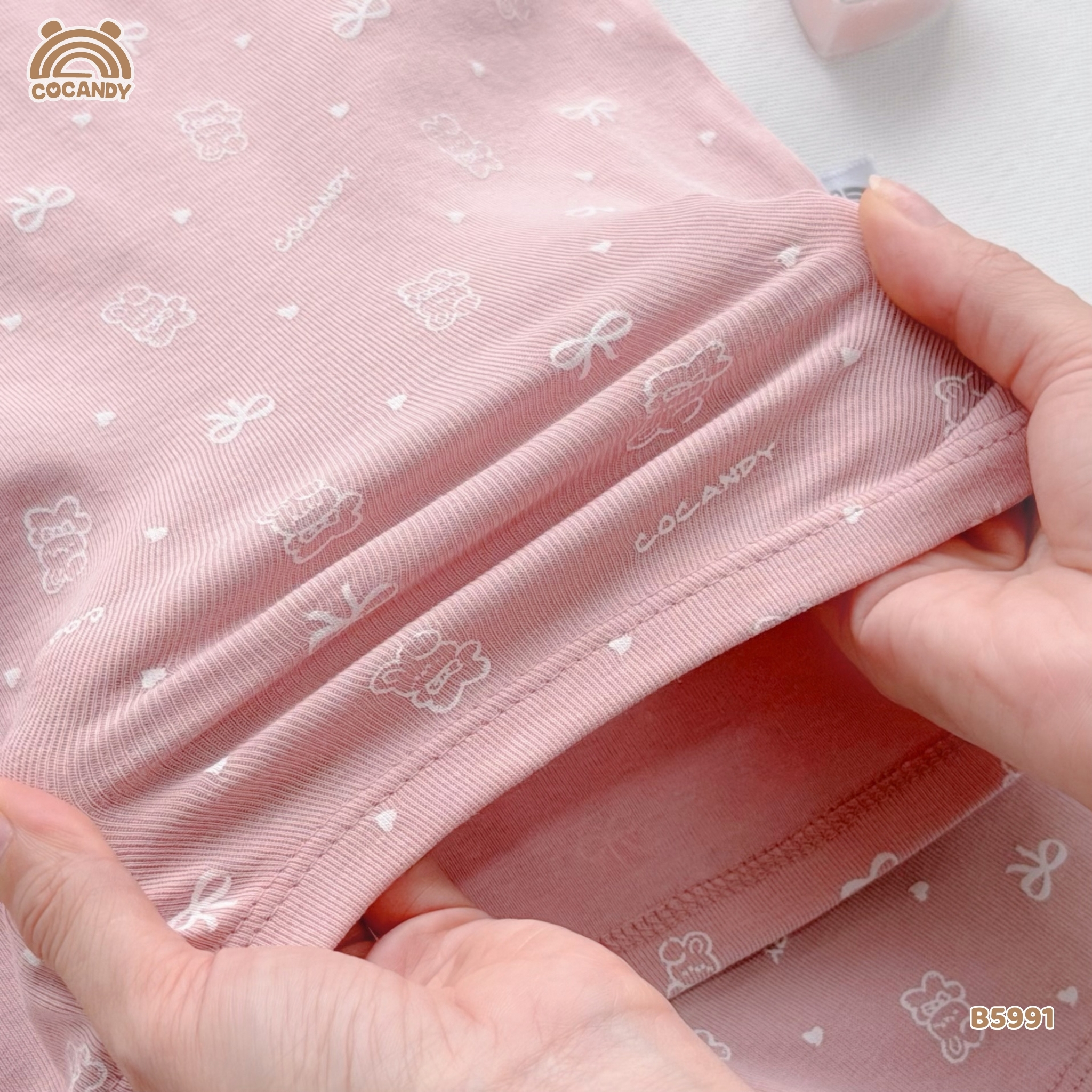 Bộ cộc thun HỒNG cánh tiên hình gấu nơ tim trắng_thumbnail_2