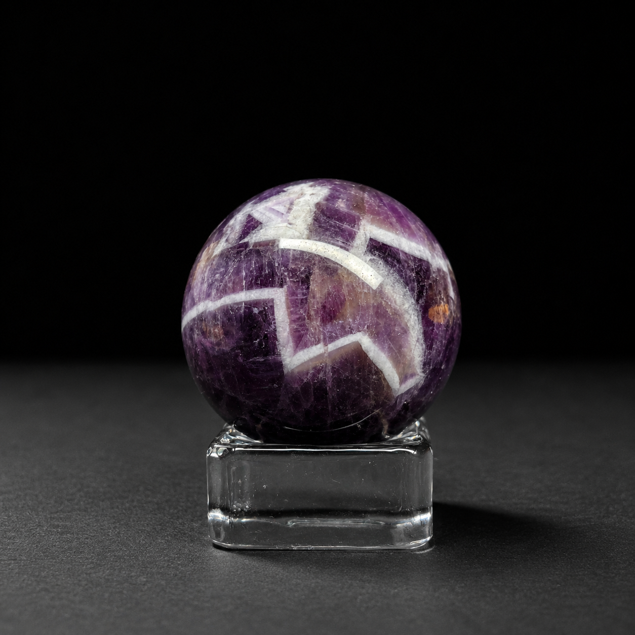 Bi Cầu Mini (~3CM) Thạch Anh Tím Dream Amethyst (tặng kèm đế thủy tinh)