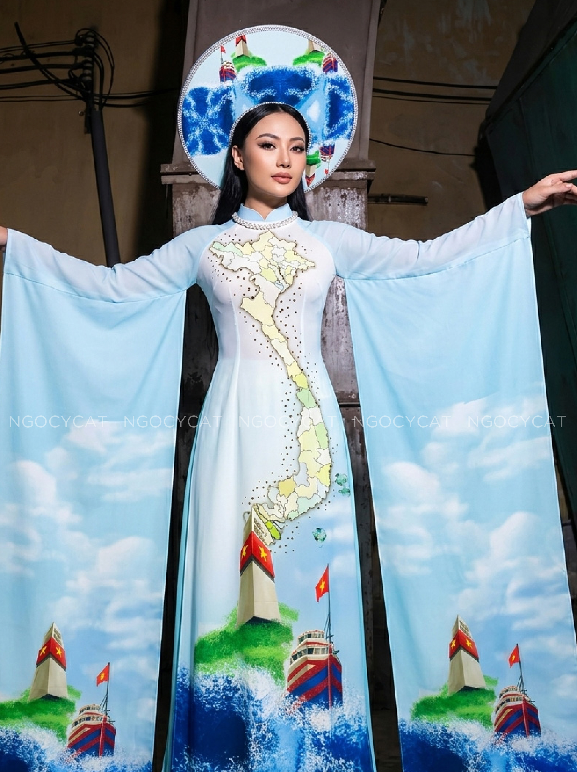 Áo Dài Biểu Diễn Ao Sen Quê_thumbnail_1