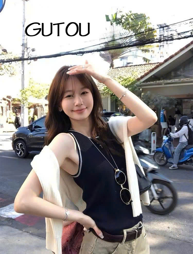 [ GUTOU ] Áo Len Tank Top Viền Line Minimal_thumbnail_6