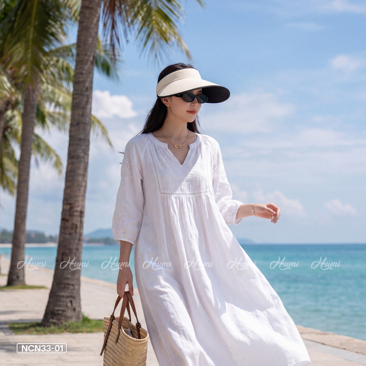 MŨ CHỐNG NẮNG MÙA HÈ HỞ CHÓP (NCN33-01 KEM)_thumbnail_3