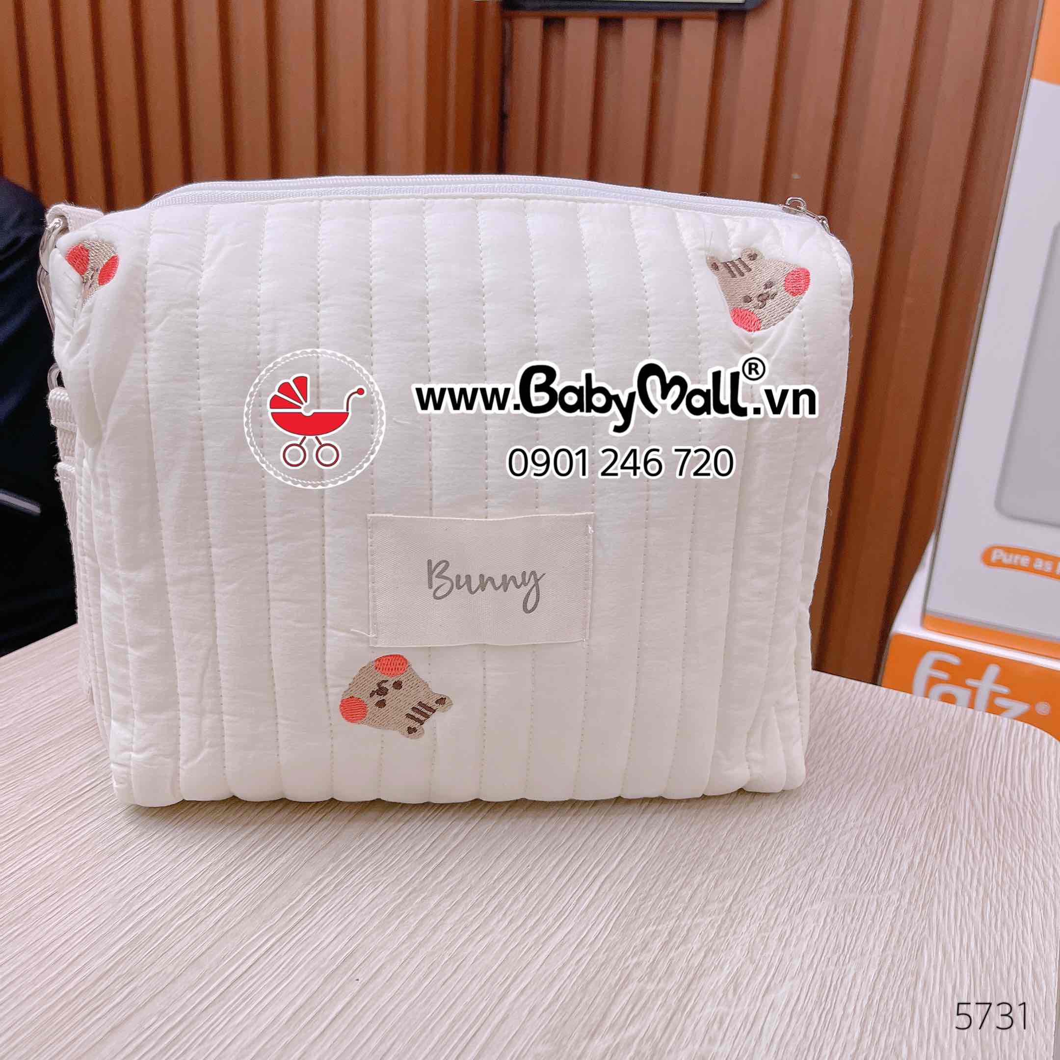 [SALE KO ĐỔI TRẢ] Túi treo xe đẩy cầm tay mini thêu họa tiết
