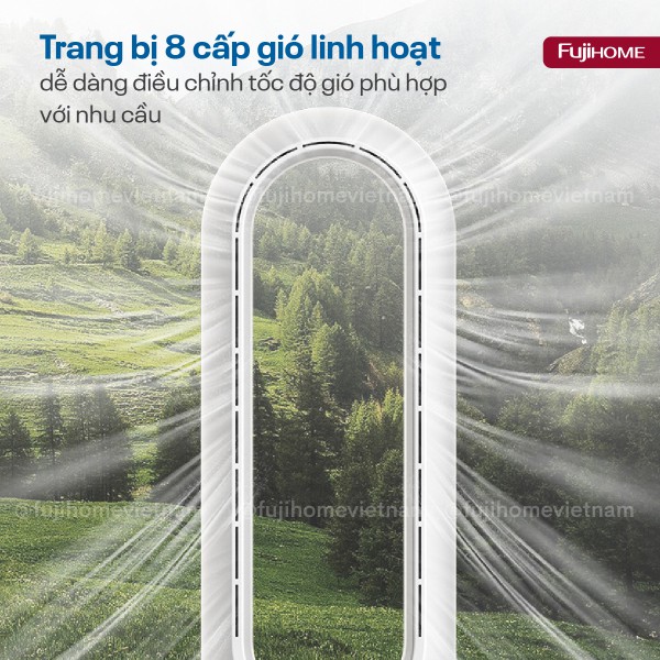 Quạt không cánh mini, lọc không khí khử khuẩn Anion + UV kết nối WIFI Fujihome BF18_thumbnail_6