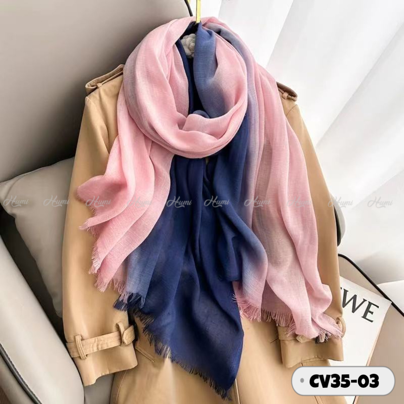 KHĂN COTTON PHA MÀU CHO NỮ (CV35-02)