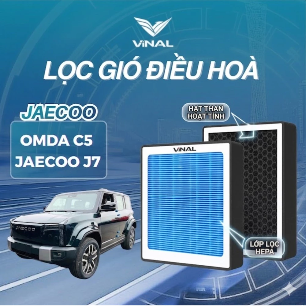  Lọc Gió Điều Hòa Ô Tô Jaecoo C5 Omoda J7 Than Hoạt Tính Màng HEPA - VINAL