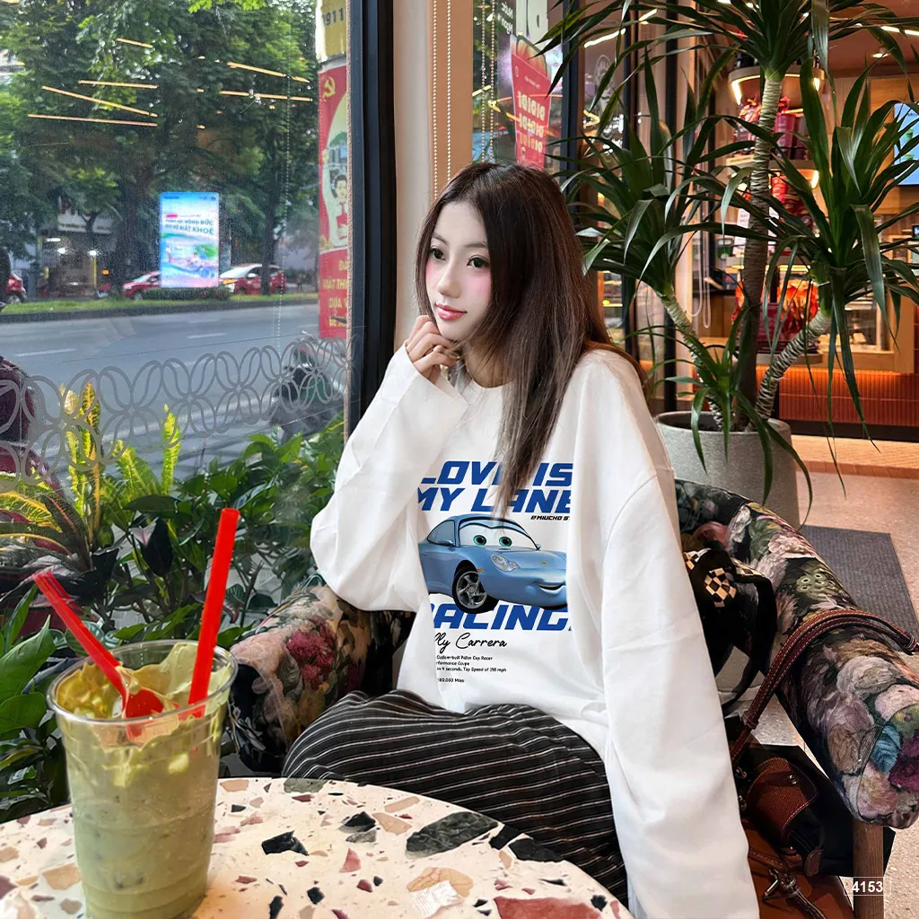 Áo thun tay dài form boxy Love Is My Lane streetwear Miucho 4153_thumbnail_2