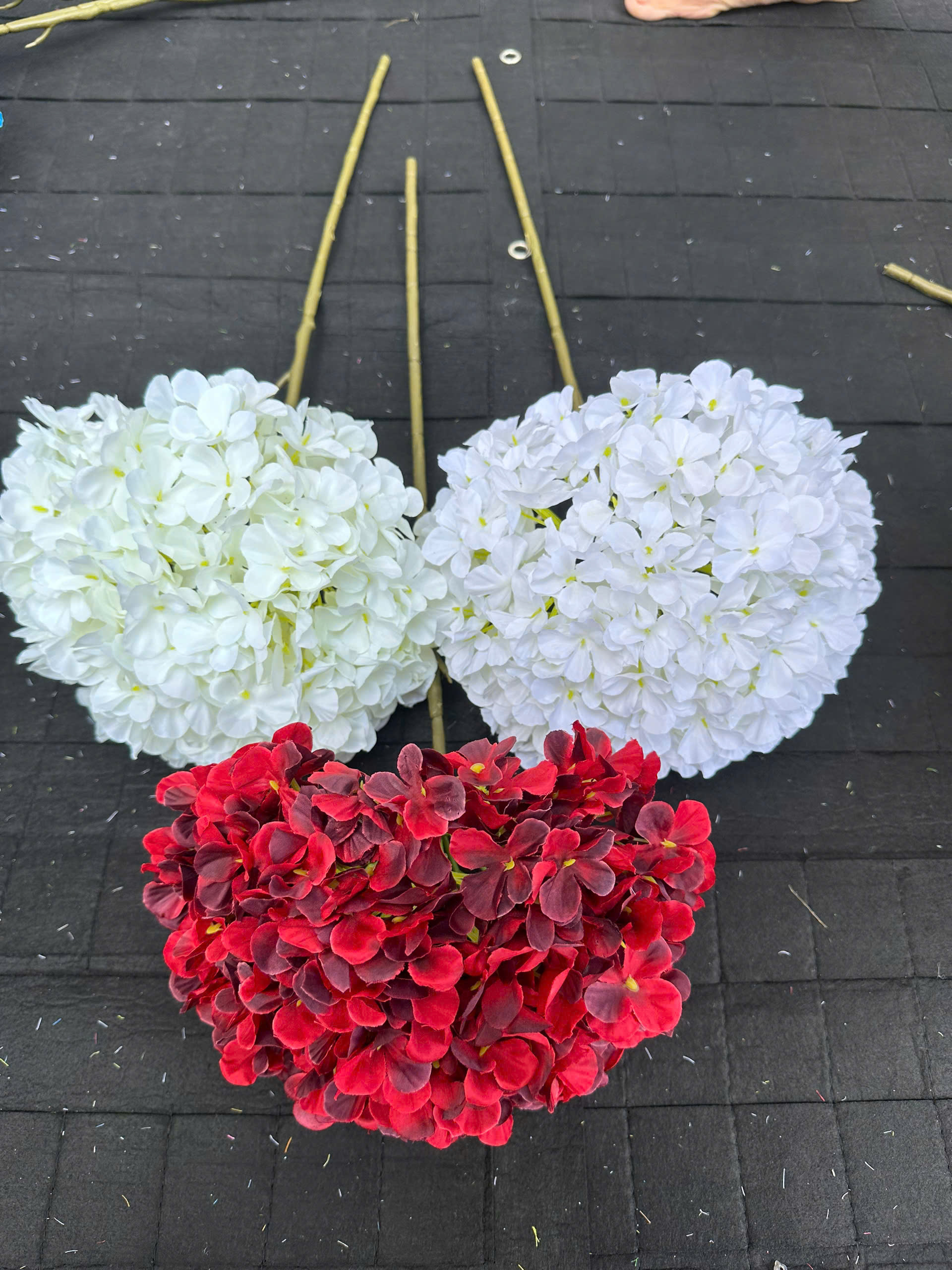Hoa tú cầu liền cổ lụa cao cấp đẹp như thật, cắm bình sang trọng – decor đám cưới, sự kiện cực dễ