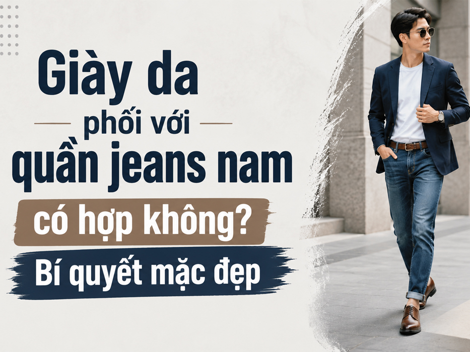 Giày da phối với quần jeans nam có hợp không? Bí quyết mặc đẹp