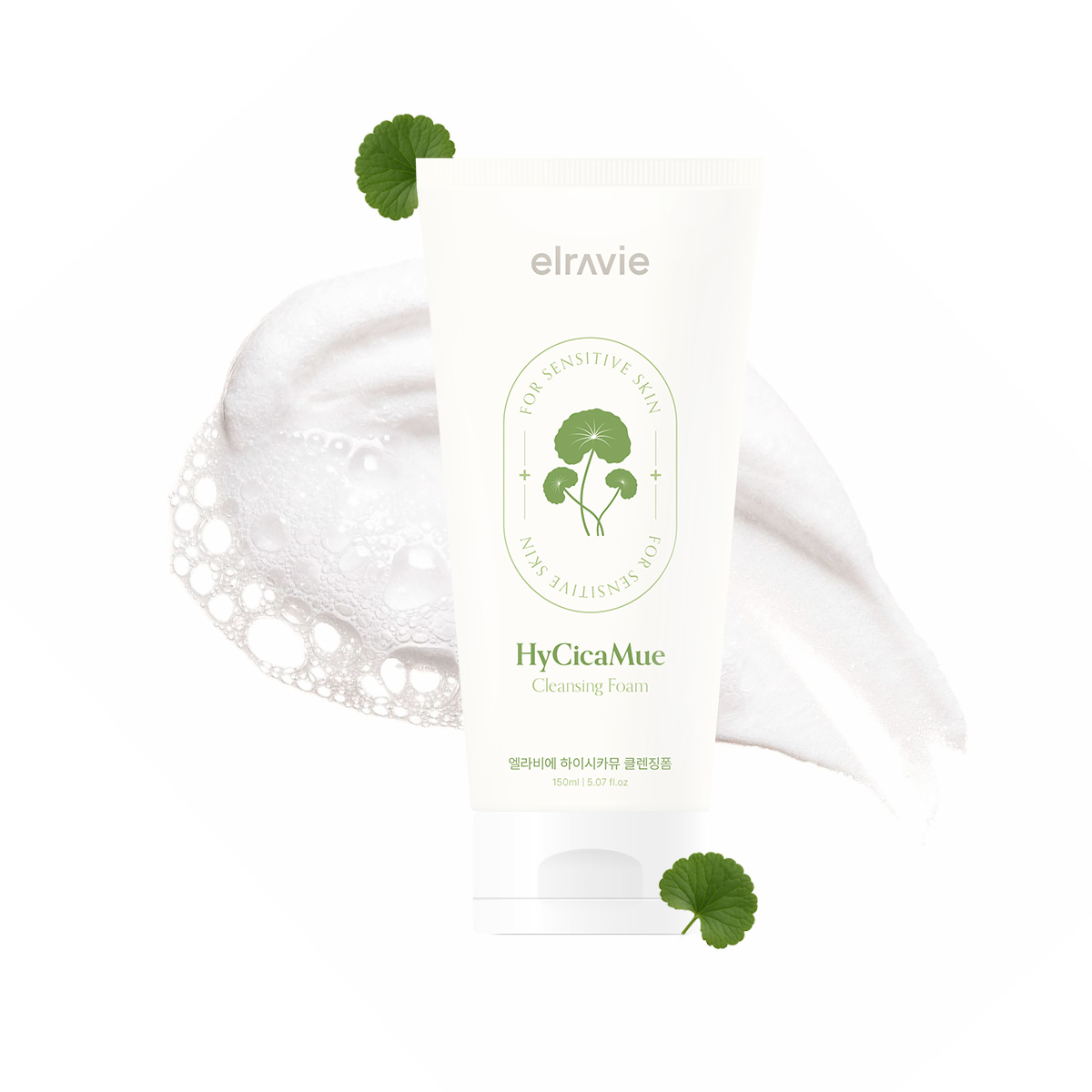 Sữa rửa mặt làm dịu Elravie HyCicaMue Foarm 150ml