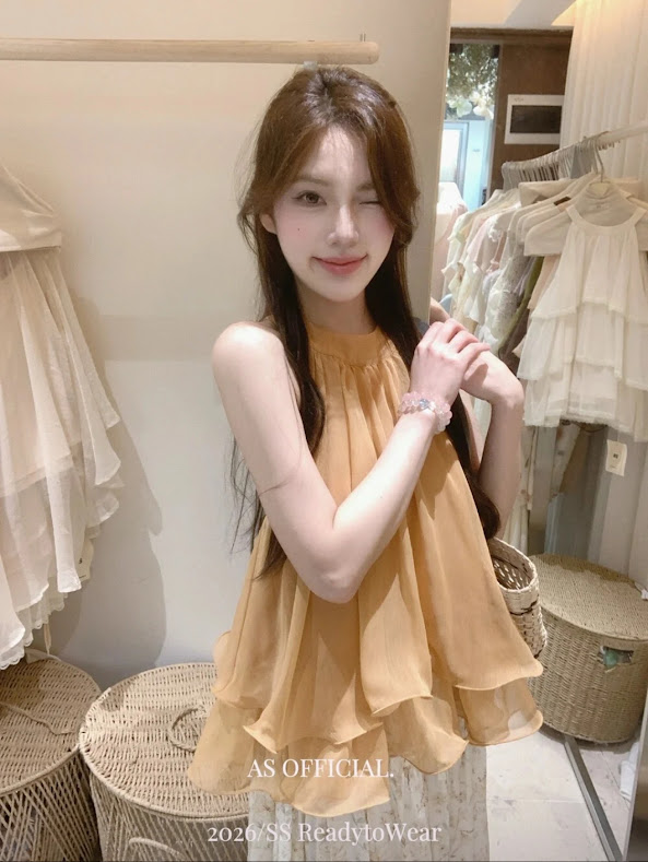 Lucas - Áo yếm dáng xòe viền bèo gấu 2 tầng_thumbnail_3