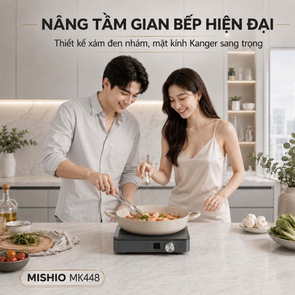 Bếp Từ Đơn Mishio MK448 Công Suất 2000W - Mặt Kính Kanger Hạng A_thumbnail_7