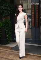 Set áo tay hến quần dài LUNAR AKINA màu KEM