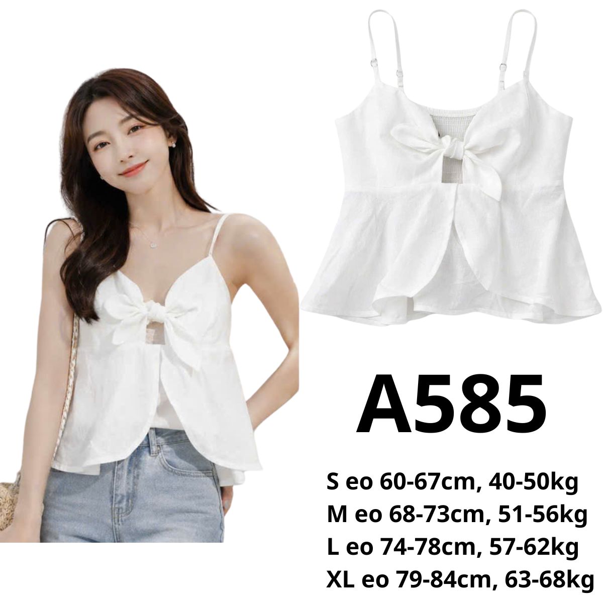 A585- Áo kiểu F21 trắng