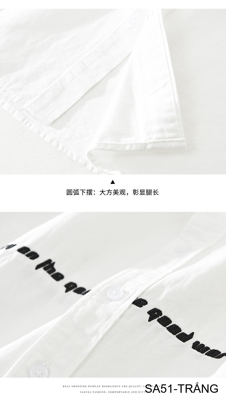 SA51 - Áo Sơ Mi Nam Phong Cách Nhật Bản Thêu Tiếng Anh Tay Dài Thời Trang Đa Năng_thumbnail_10