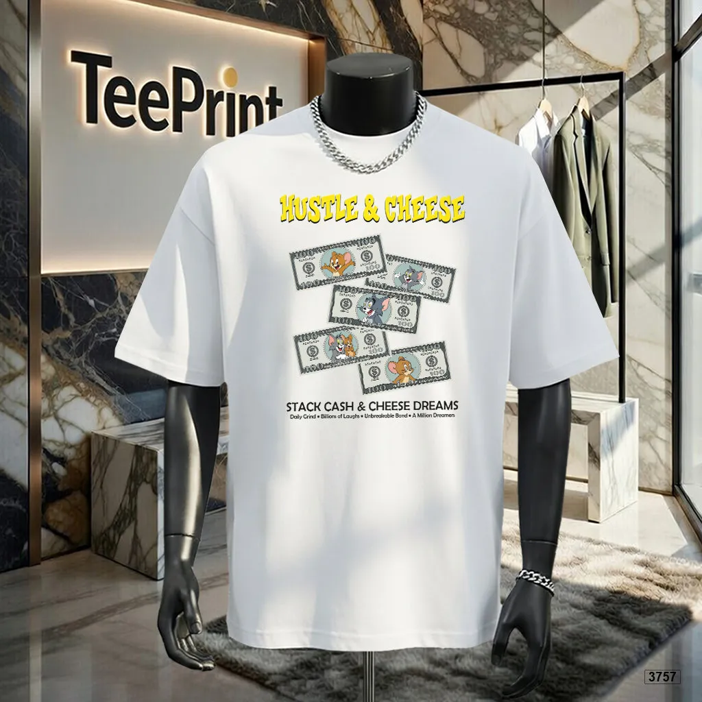 Áo thun nam form oversize local brand Hustle and Cheese TeePrint 3757