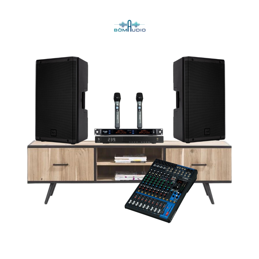 Combo Mixer YAMAHA MG12XU + Quản Lý Nguồn DBACOUSTIC LX-P3 + Micro DBACOUSTIC 650PRO + Loa RCF ART 912-A - B267_thumbnail_1