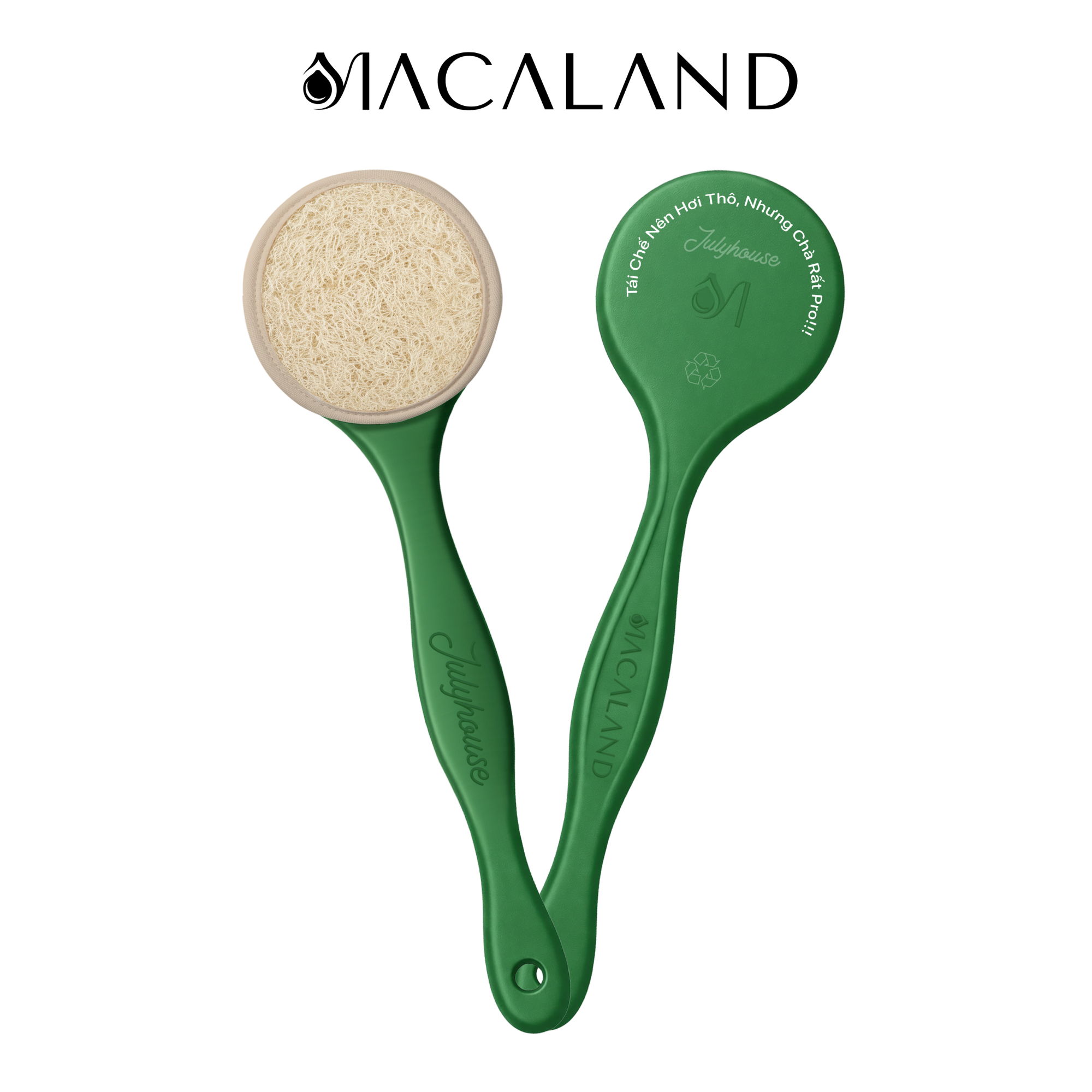 Cây Chà Lưng Tẩy Tế Bào Chết MACALAND Tái Chế Từ Nhựa HDPE