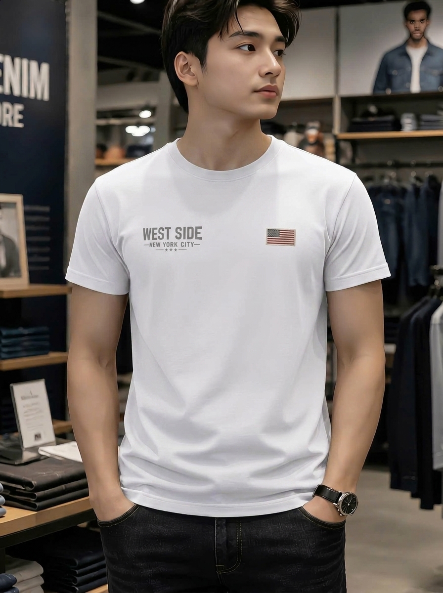ÁO THUN NAM MẪU USA WESTSIDE FORM ÔM 