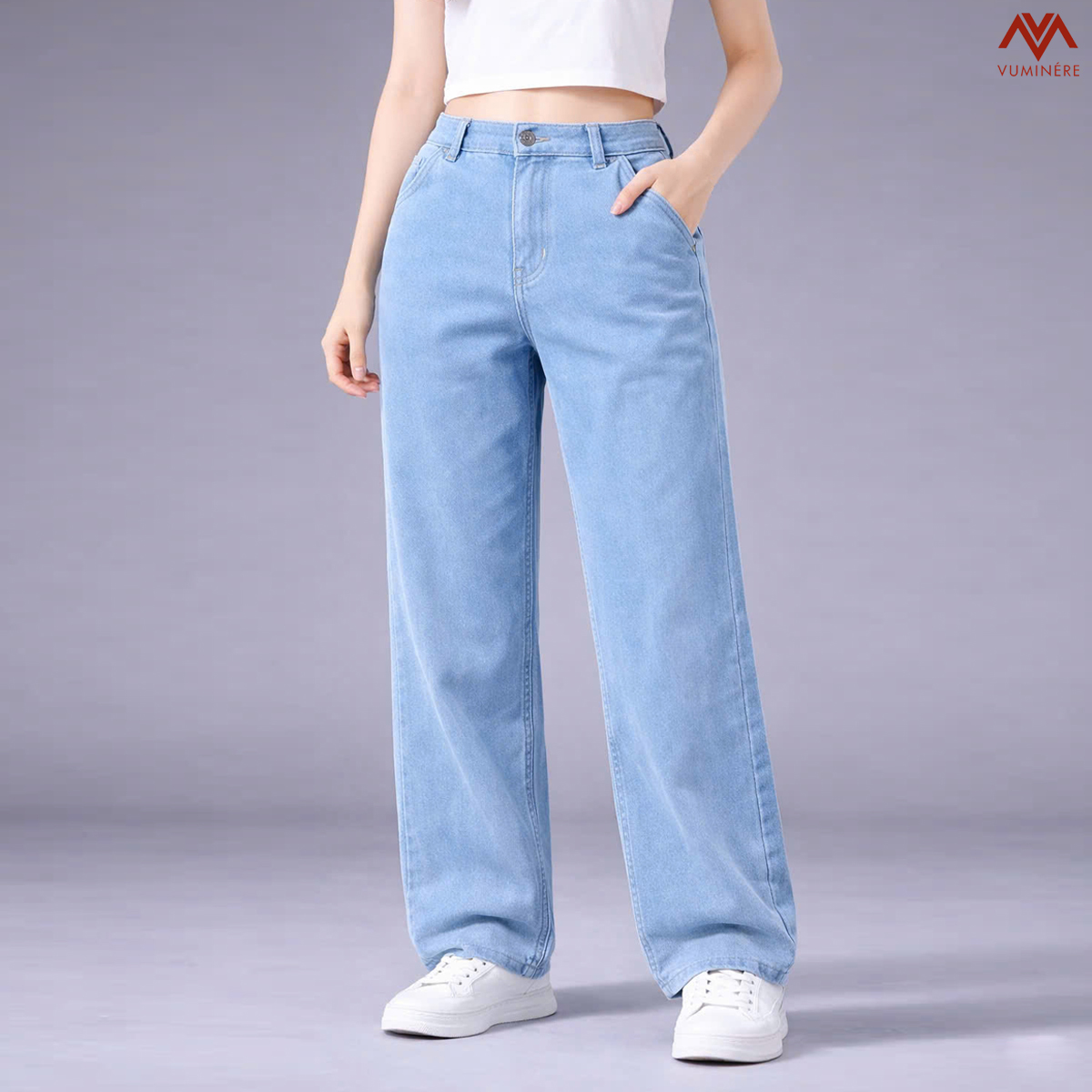 Quần Jeans nữ dáng suông rộng ( GG10 )