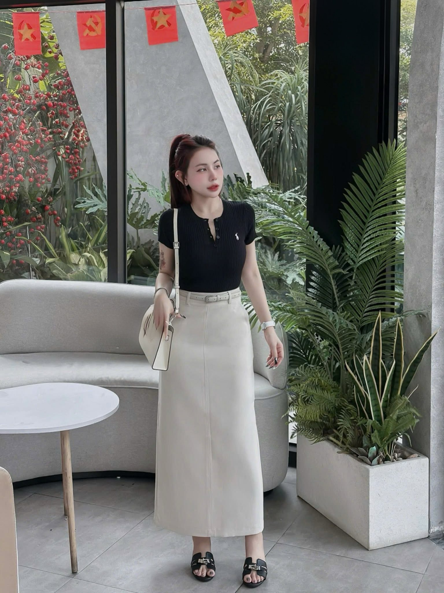 Chân Váy Nữ Dáng Suông 2 Túi Đường Chỉ Giữa PH.204 (C) (1451)_thumbnail_2
