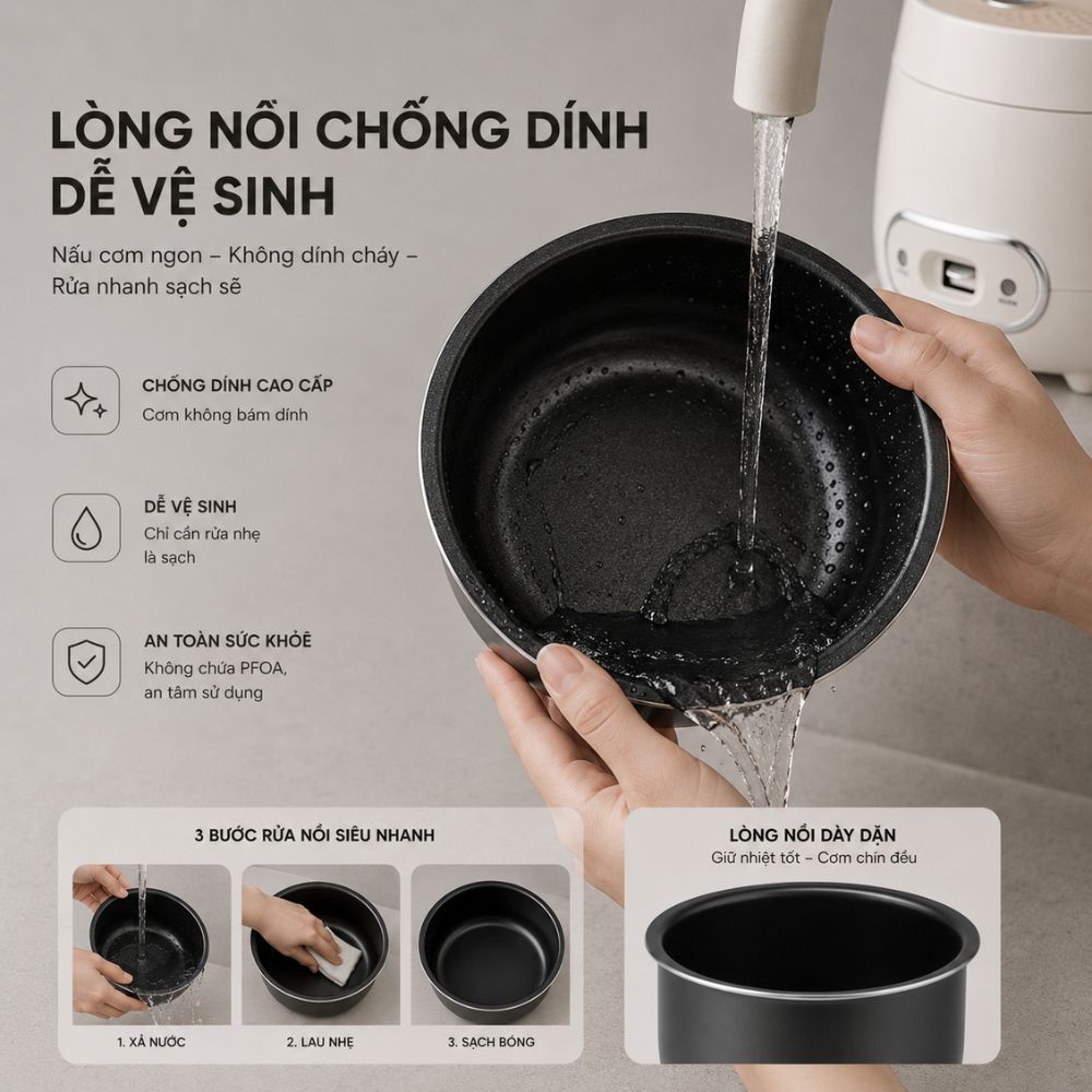 Nồi cơm điện 0.8L Mishio MK233_thumbnail_4