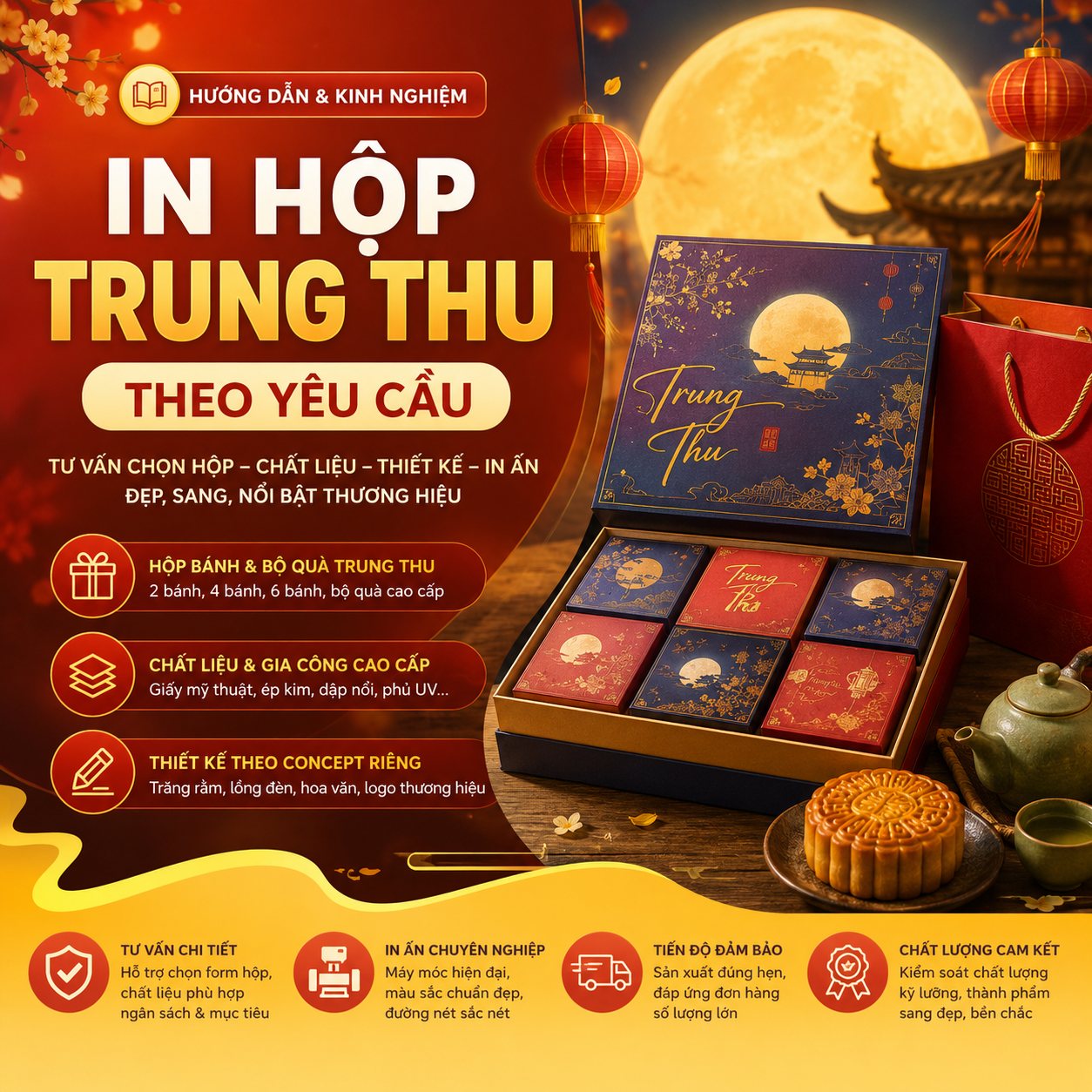 In Hộp Trung Thu Theo Yêu Cầu | Hộp Bánh Đẹp, Sang