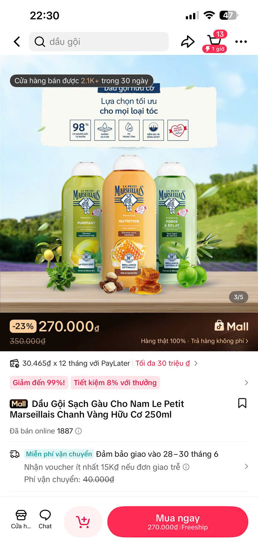 DẦU GỘI LE PETIT MARSEILLAIS_thumbnail_2