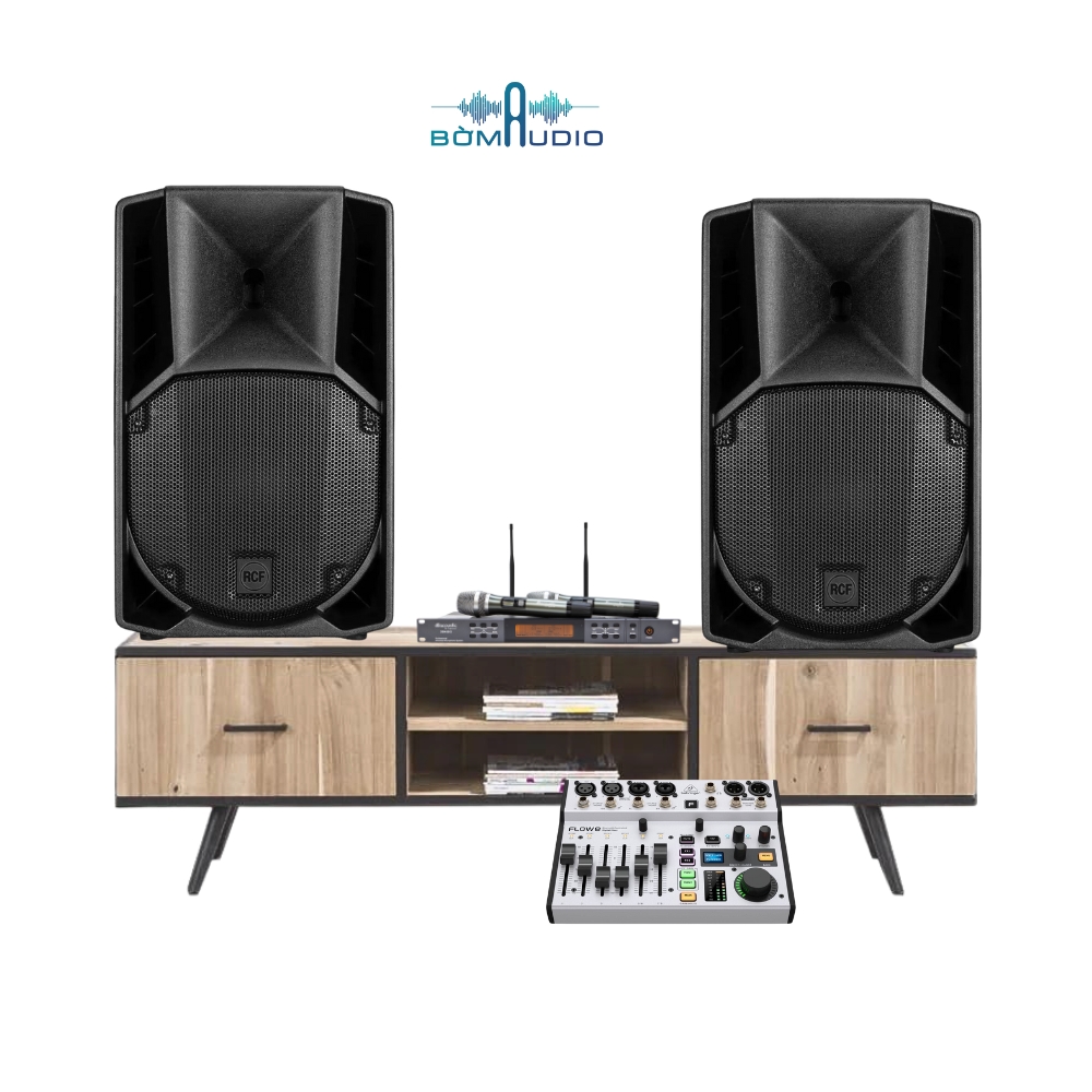 COMBO MIXER BEHRINGER FLOW 8 + MICRO DBACOUSTIC DB450II + LOA RCF ART 715-A MK5 - B309_thumbnail_0
