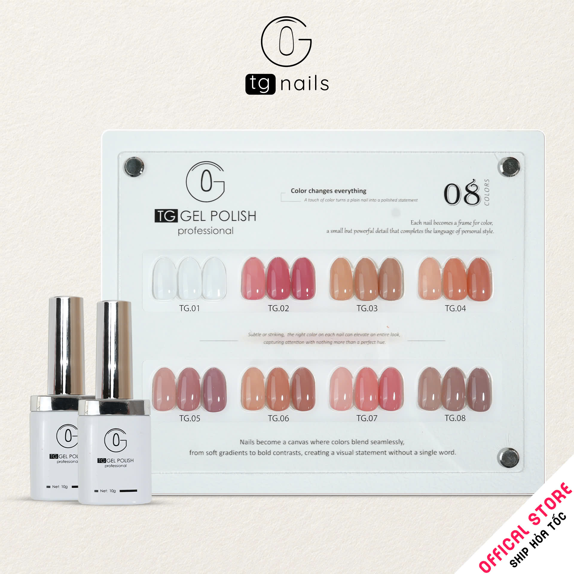 ComBo 8 màu Thạch Đục TG Nails kèm bảng màu_thumbnail_1