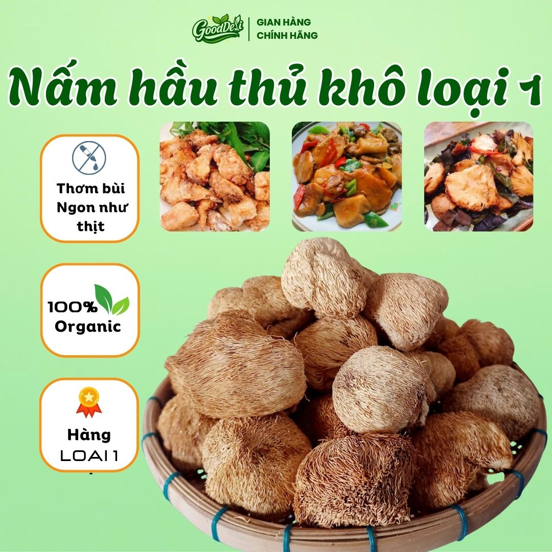Nấm hầu thủ khô