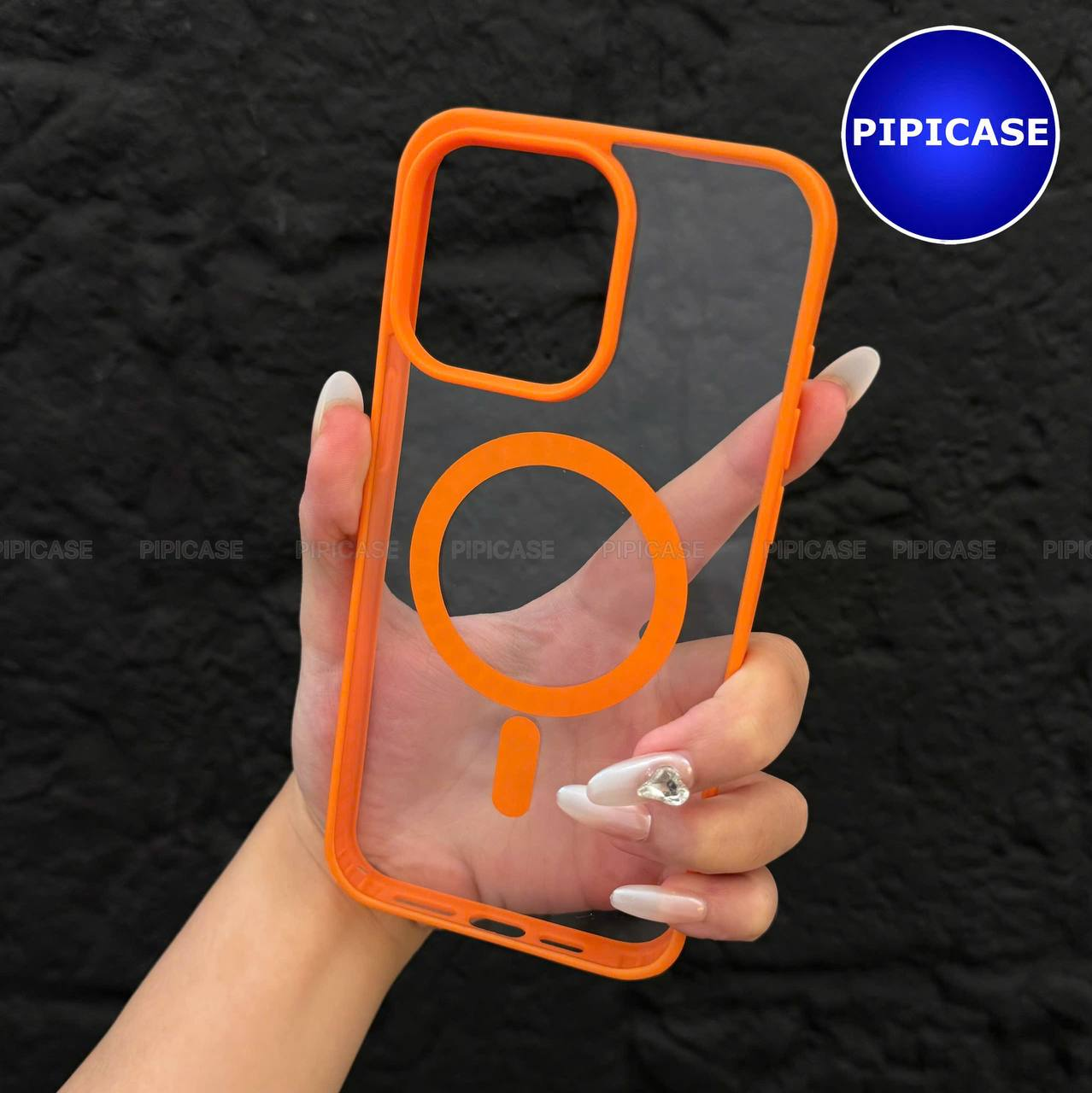 Ốp Lưng iPhone 15 Pro Max - Chic - Cam