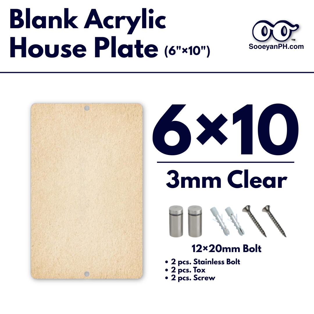 6×10 — Blank Acrylic House Plate_thumbnail_0