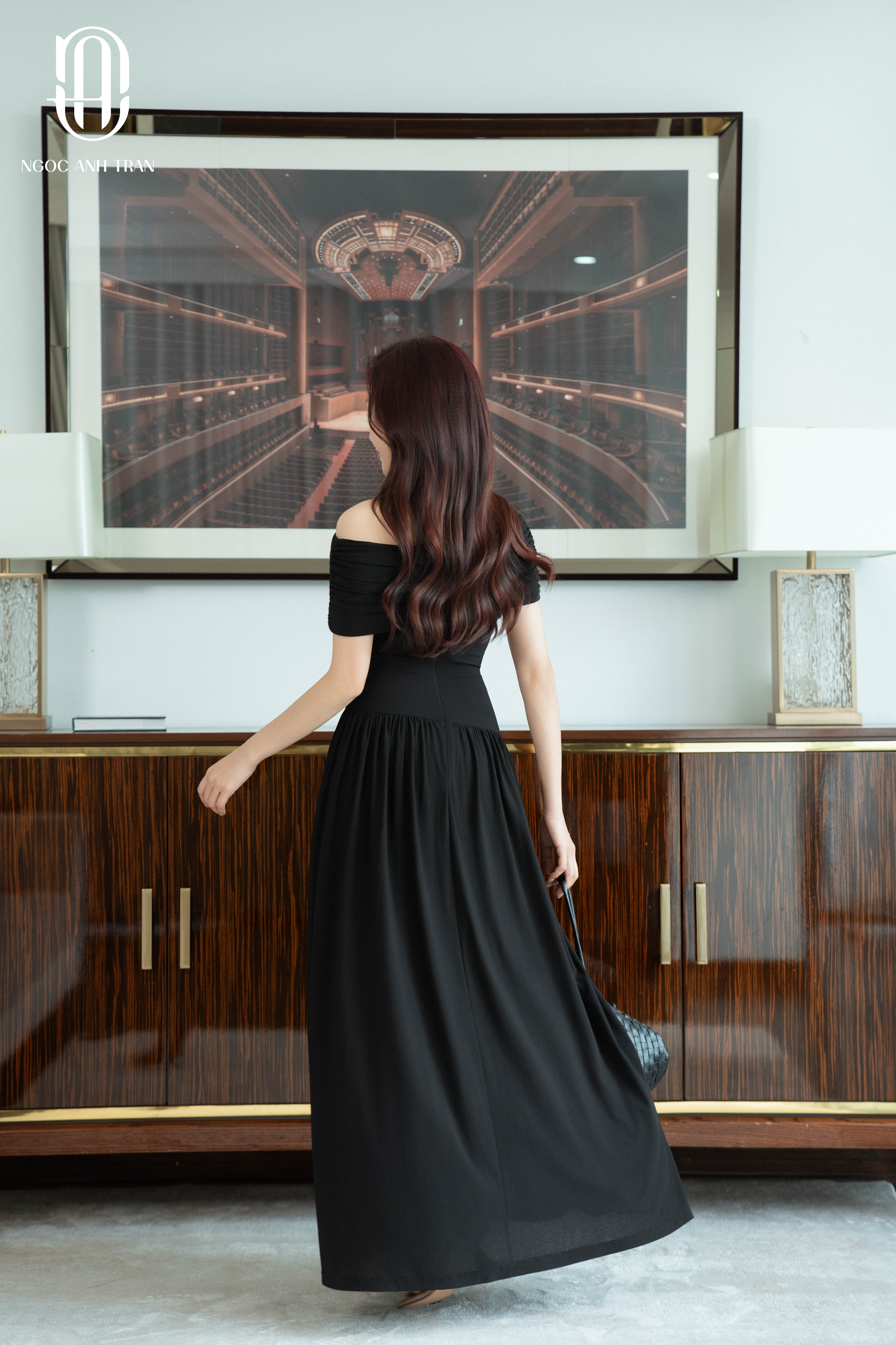 D171 - Váy thun đen YEP lệch vai_thumbnail_3