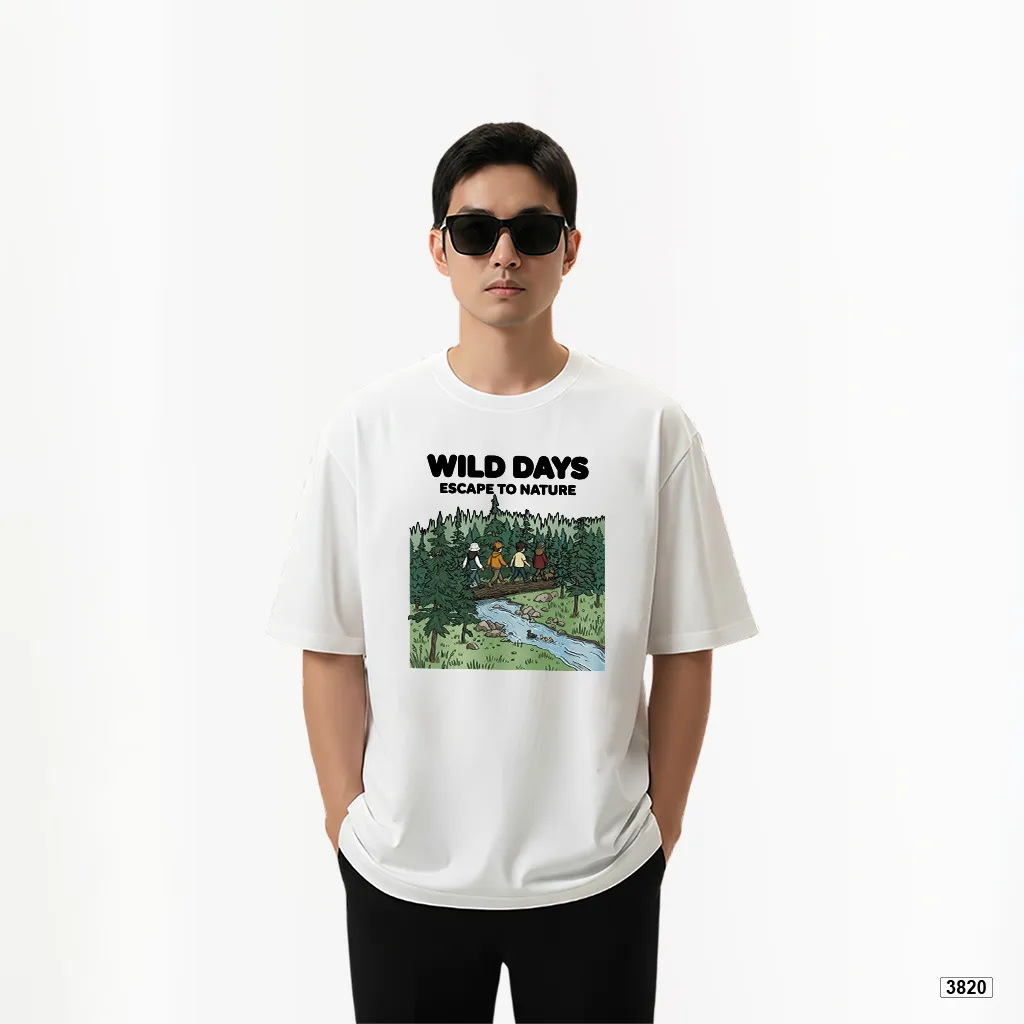 Áo thun nam oversize cá tính Wild Days TeePrint 3820_thumbnail_3