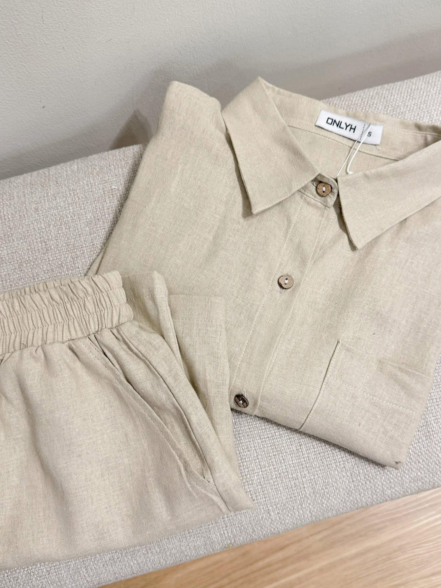 E432 SET BE LINEN SƠ MI DÀI TAY + SHORT ONLYH_thumbnail_4